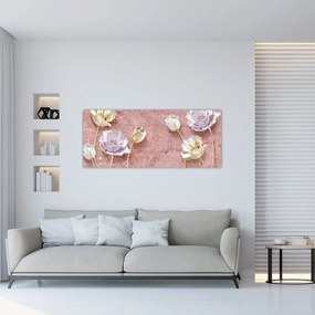 Virágok képe (120x50 cm)