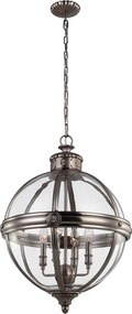 Feiss klasszikus vintage függeszték adams antik ezüst átlátszó elsfe-adams-4p-anl