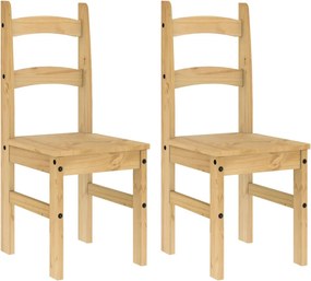 vidaXL 2 db tömör fenyőfa étkezőszék 40x46x99 cm