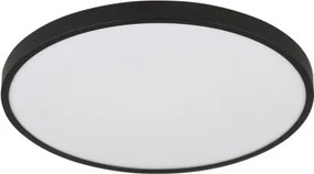 Globo 41566-15S Mennyezeti lámpa, matt fekete műanyag, fehér műanyag, felfelé is világít "háttérvilágítás", ø: 230mm, M: 35.5mm, tartozék: LED 15W 230V, 1300lm forrás, 650lm kimenet, 4000K