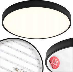 Plafon Led mennyezeti lámpa Nagy 50CM kerek fekete erős panel a szobába