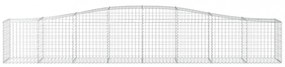 9 db íves horganyzott vas gabion kosár 400x50x60/80 cm