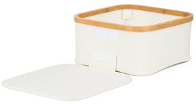 G21 tárolódoboz 30 x 30 x 15 cm, bambusz, fedéllel, bézs