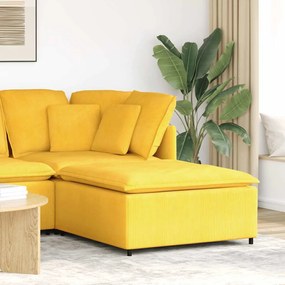 világossárga moduláris kanapé lábzsámoly modul 100x100x48 cm