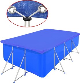 vidaXL négyszögletes PE medencetakaró 90 g/m² 540 x 207 cm