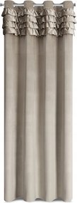 Bársony függöny 140X250 bézs, gurulós fodros