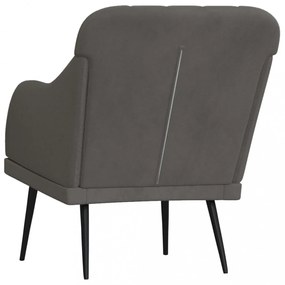 vidaXL sötétszürke bársonyfotel 63 x 76 x 80 cm