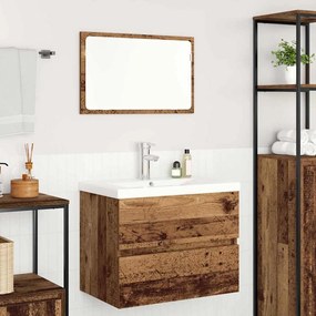 Fürdőszoba bútor szett 3 pcs Régi fa 60 x 38.5 x 45 cm Faanyag