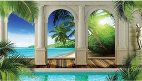 Fotótapéta Paradicsom Építészet medence óceán 368x254 vinil +ragasztó