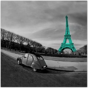 Poszterek 100x100 Türkiz Eiffel-torony