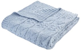 Kék kötött takaró 150x200 cm Cable Knit – Bianca