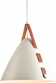 Aca Lighting függeszték 1XE27 fehér fém+bőr ÁTM33XM100CM Naomi HL41441P