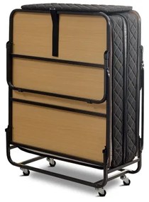 Összecsukható fém egyszemélyes ágy matraccal HERON 90x204 cm fehér