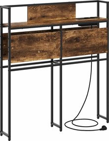 vidaXL Tároló fejtámla polcokkal tárolóval Füstölt tölgy 90 cm Faanyag