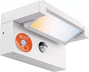 LED kültéri fali lámpa érzékelővel LED/25W/230V IP54 fehér