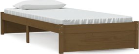 vidaXL mézbarna tömör fa ágykeret 90 x 200 cm