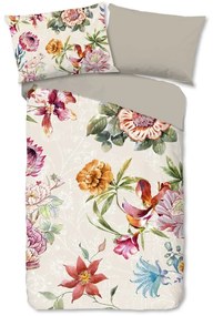 Bézs egyszemélyes pamut ágyneműhuzat 140x200 cm – Good Morning