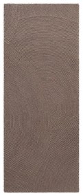 Szürkésbarna kézi szövésű gyapjú futószőnyeg 80x300 cm Eleni Taupe – Hanse Home