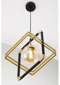 Jupiter 2025 - Csillár zsinóron FIORI 1xG9/10W/230V fekete/arany/bézs