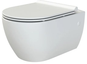 CeraStyle CITY fali WC - MATT FEHÉR- BEÉPÍTETT bidé funkcióval -rimless -perem nélküli