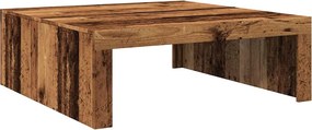 vidaXL antik fa színű szerelt fa dohányzóasztal 100 x 100 x 35 cm