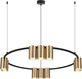 MILAGRO ML0375 GENESIS Modern Led Függesztett Lámpa Fekete, Arany GU10 IP20