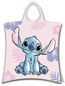Disney Lilo és Stitch, A csillagkutya Pink strand törölköző poncsó 50x115 cm