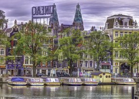 Poszter 42x29,7cm Amszterdami vízpart, Assaf Frank