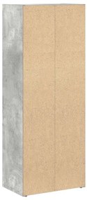 betonszürke szerelt fa könyvespolc 40x24x102 cm