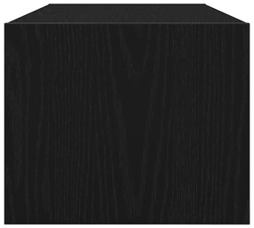 2 db fekete tölgy színű szerelt fa TV-szekrény 80x31x25,5 cm