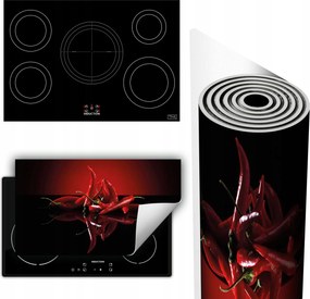 Vinil Szőnyeg Tűzhelyvédelem Asztallap 90x52 piros chili paprika