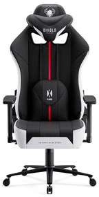 Diablo X-Player 2.0 szövet gamer szék Átlagos méret: fehér-fekete Diablochairs