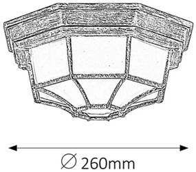 Rabalux 8376 - Kültéri lámpa MILANO 1xE27/100W/230V