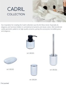 BISK Erga Cadril, álló WC kefe, fehér-króm, ERG-08186