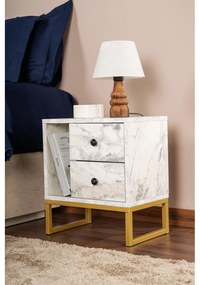 Éjjeliszekrény Glimmer - Fressia Marble, Arany