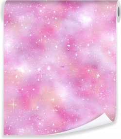 Gyerek Tapéta Rózsaszín Csillagok Flizelin Fal Gyerekszoba