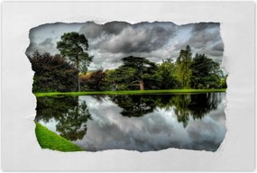 Poszterek 60x40 Víztükörben tükröződő égbolt