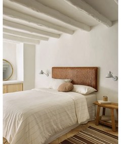 Barna bőr ágytámla 163x60 cm Natesa – Kave Home