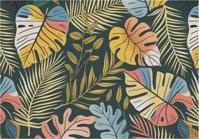 Flizelin tapéta Divatos 3D fali Trópusi energia 208x146 ragasztóval