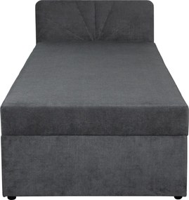 Boxspring ágy, egyszemélyes, szürke, 90x200, univerzális, SUPA