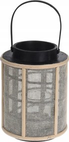 Fém Bambusz Lampion à 17 x 22 cm fekete
