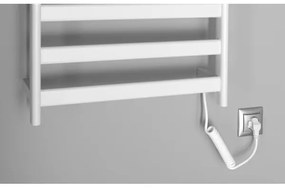 Sapho - ELIAS elektromos törölközőszárító, 105 W/230 V, 49 × 73 cm, matt fehér