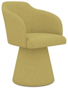 Sárga kárpitozott étkezőfotel Kanoa – Makamii