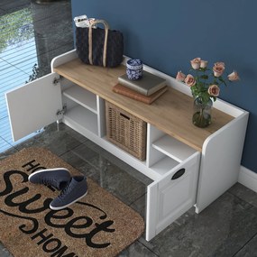 Cipősszekrény Pixie 2 (fehér + dió). 1073335