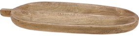 Mango dekorációs tálca levél alakban, 40 x 18 cm