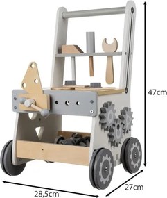 Fa gyermek műhely szerszámkészlettel - oktató játék 3in1