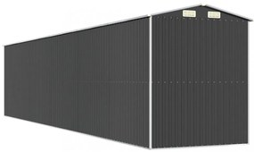 antracitszürke horganyzott acél kerti fészer 192 x 938 x 223 cm