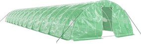 vidaXL zöld acélvázas melegház 120 m² 24 x 5 x 2,3 m