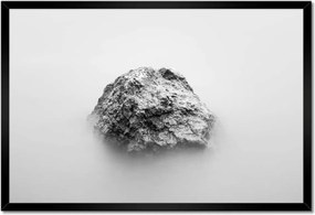 Poszter keretben 60x40 Fekete-fehér Szikla