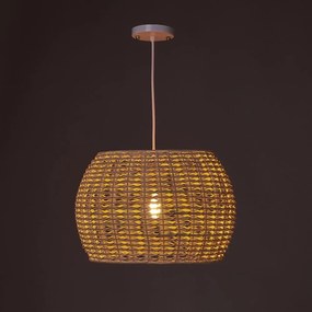 Natúr színű rattan mennyezeti lámpa rattan búrával ø 35 cm Natural Way – Casa Selección